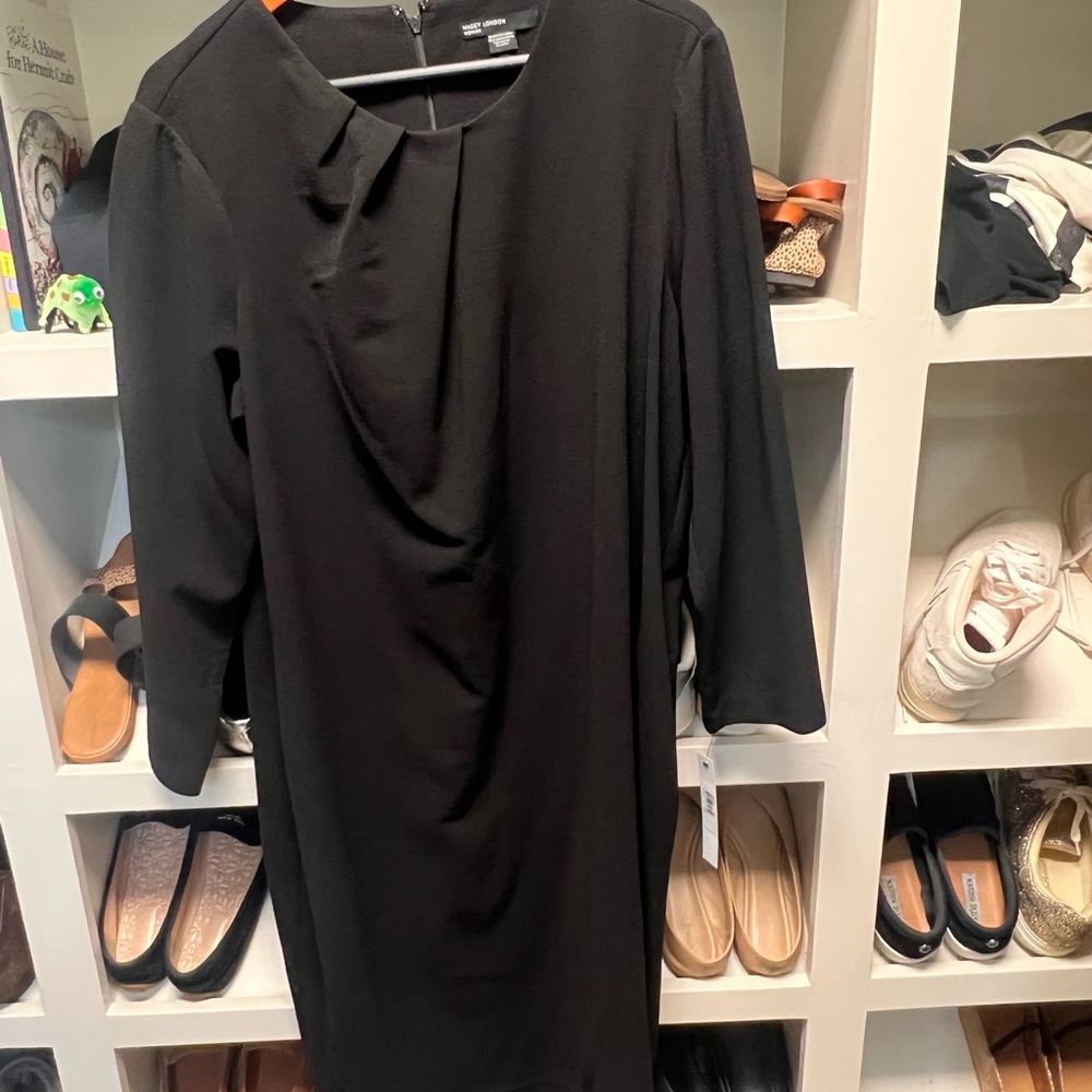 Maggy London Black Dress with Dolman Sleeves